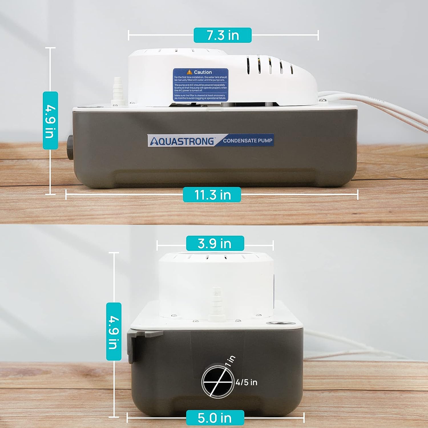 Aquastrong Condensate Tank Pump 110V 220V 70 GPH HAVC Condensate Pump