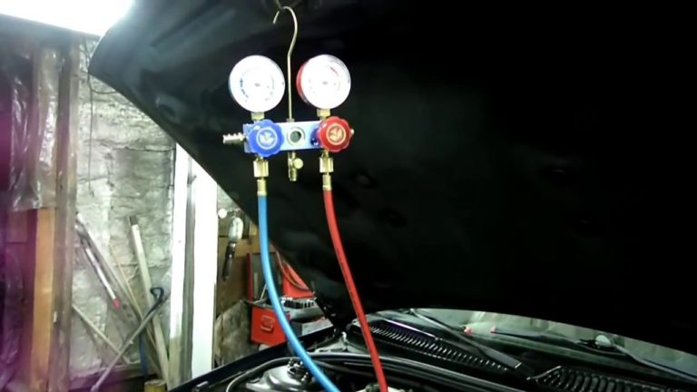Checking Automotive A/C Pressures (do not open valves when checking pressure)