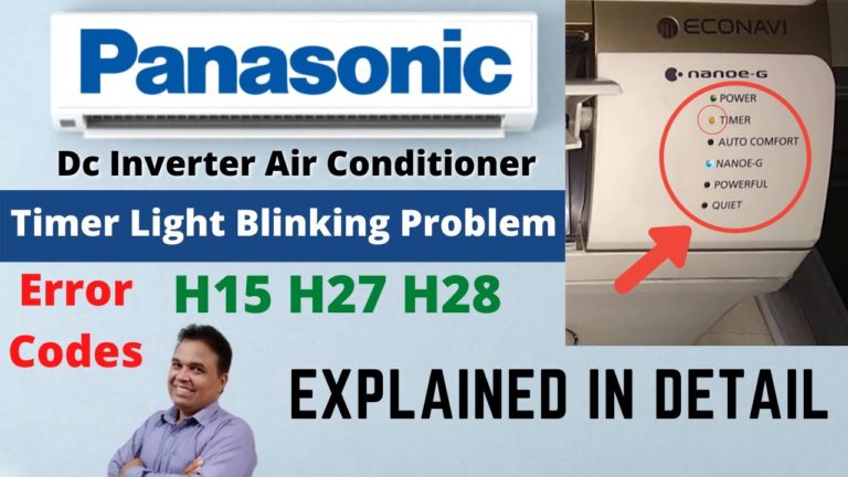 Panasonic AC Timer Light Blinking Problem | Panasonic Dc inverter Ac H15 H27 H28 Error Code