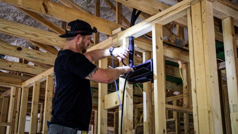 Rough-In on a 3 Zone Mitsubishi DUCTLESS System | HVAC Installation