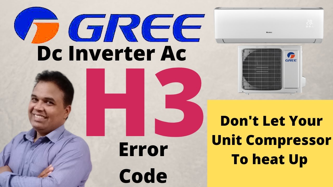 Gree Dc Inverter Ac Error Code H3 Full Explanation Gree 1 5 And 2 Ton