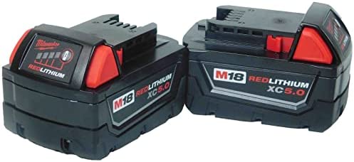 Milwaukee M18 48-11-1850 5.0 AH Batteries 5.0 18V 48-11-1852 (2 pack)