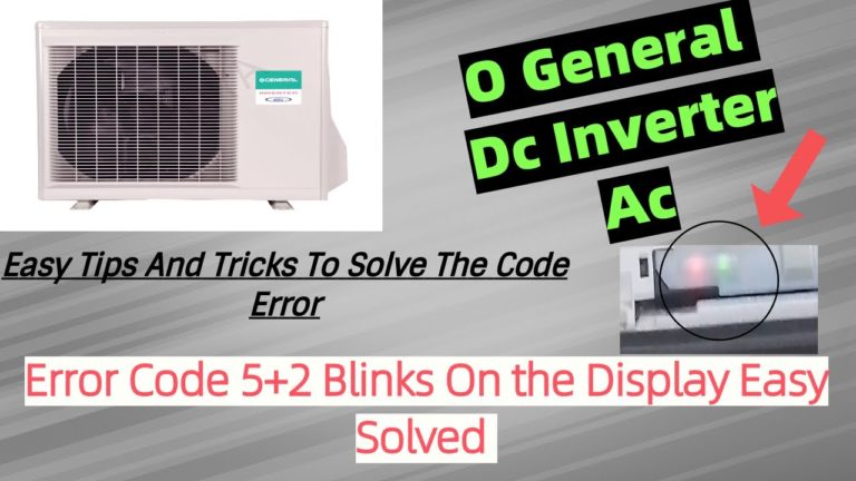 How to Solve O General Dc Inverter 1 Ton AC Current Trip Error 5+2 Blinks