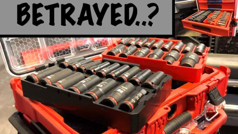 Different Milwaukee PACKOUT SHOCKWAVE Impact Socket Set Tray Configurations