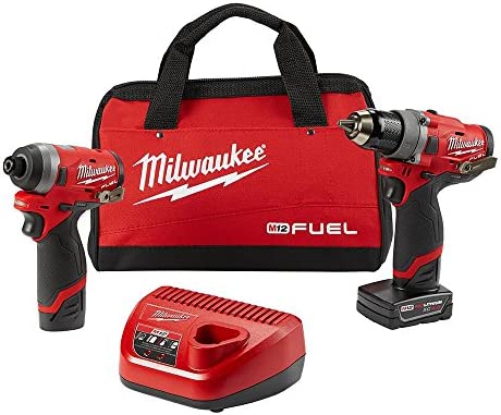 Milwaukee Electric Tools 2596-22 M12 Fuel 2Pc Kit – 1/2″ Drill & 1/4″ Hex Impact