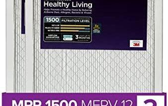Filtrete 20x25x1, AC Furnace Air Filter, MPR 1500, Healthy Living Ultra Allergen, 2-Pack (exact dimensions 19.719 x 24.688 x 0.78)