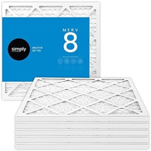 Simply by MervFilters 20x25x1 Air Filter, MERV 8, MPR 600-6 Pack of AC Furnace Air Filters