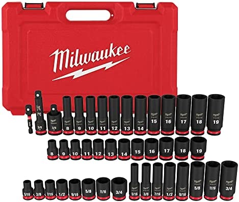 “Milwaukee’s 43PC SHOCKWAVE Impact Duty Socket Set: Deep 6 Point SAE & Metric”