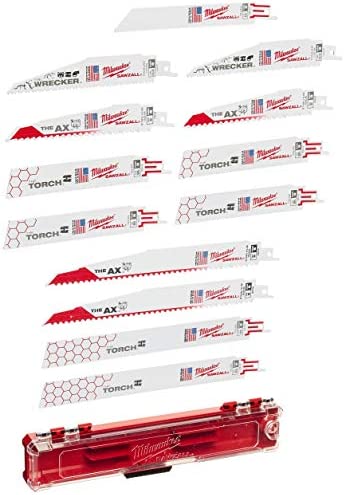 “12-Piece Sawzall Blade Set: Milwaukee Electric Tool 49-22-1129”