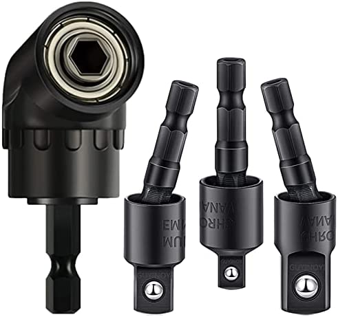 “Pommes 4-Piece Socket Adapter Set & Right Angle Screwdriver: Ultimate Tool Combo”