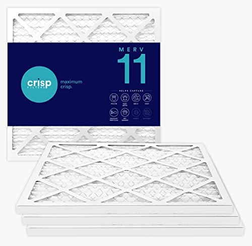 Crisp Filters, 20x20x1 Air Filter, MERV 11, MPR 1000, AC Furnace Air Filter, 4-Pack (CF20x20x1-4pkM11)