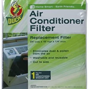 Duck Brand Replacement Air Conditioner Foam Filter, 24-Inch x 15-Inch x 1/4-Inch, 1285234