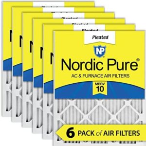 Nordic Pure 18x20x1 MERV 10 Pleated AC Furnace Air Filters 6 Pack