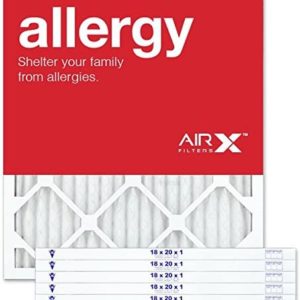 AIRx Filters Allergy 18x20x1 Air Filter MERV 11 AC Furnace Pleated Air Filter Replacement Box of 6, Made in the USA