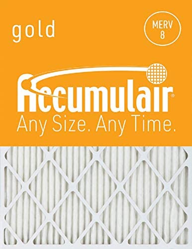 Accumulair Gold 18x24x1 (17.75x23.75) MERV 8 Air Filter/Furnace Filter (2 Pack)