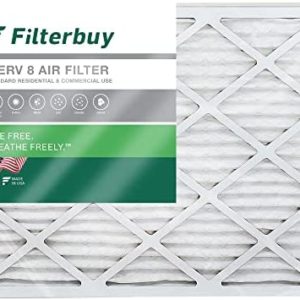 Filterbuy 16x20x1 Air Filter MERV 8 Dust Defense (1-Pack), Pleated HVAC AC Furnace Air Filters Replacement (Actual Size: 15.50 x 19.50 x 0.75 Inches)