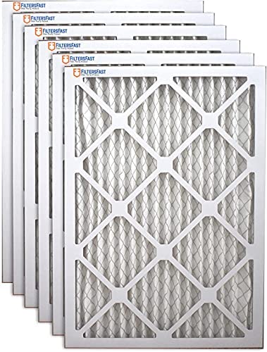 Filters Fast 18x24x1 Air Filter MERV 8, 1" AC Furnace Air Filters, Made in the USA, Actual Size: 17.75"x23.75”x0.75”, 6 Pack
