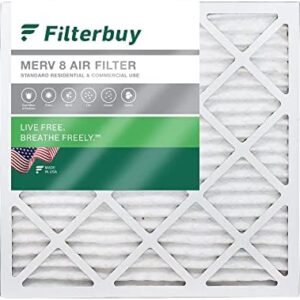 Filterbuy 20x20x1 Air Filter MERV 8 Dust Defense (1-Pack), Pleated HVAC AC Furnace Air Filters Replacement (Actual Size: 19.50 x 19.50 x 0.75 Inches)