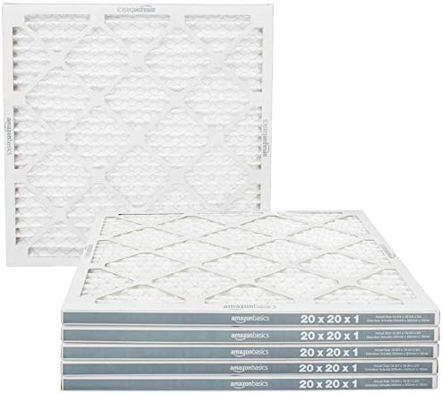 Amazon Basics Merv 11 AC Furnace Air Filter - 20'' x 20'' x 1'', 6-Pack