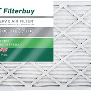 Filterbuy 18x24x1 Air Filter MERV 8 Dust Defense (1-Pack), Pleated HVAC AC Furnace Air Filters Replacement (Actual Size: 17.38 x 23.38 x 0.75 Inches)