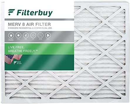 Filterbuy 18x24x1 Air Filter MERV 8 Dust Defense (1-Pack), Pleated HVAC AC Furnace Air Filters Replacement (Actual Size: 17.38 x 23.38 x 0.75 Inches)
