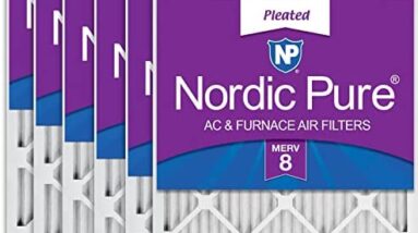 Nordic Pure 16x25x1 MERV 8 Pleated AC Furnace Air Filters 6 Pack