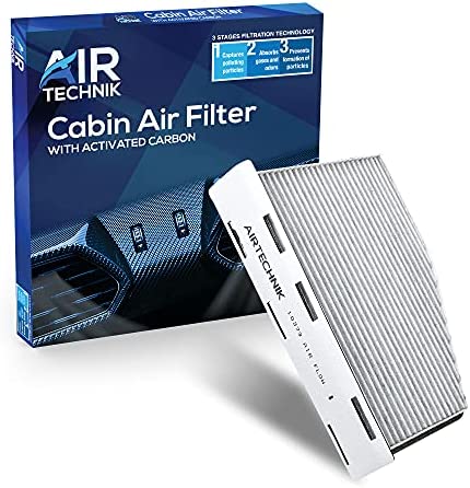 AirTechnik CF10373 Cabin Air Filter w/Activated Carbon | Fits Audi A3/A3 Quattro, Q3/TT Quattro/VW Beetle, Caddy III, CC, Tiguan, EOS, Golf, GTI, Jetta, Passat, R32, Rabbit - CUK2939