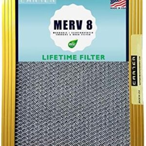 18X20X1 CARTER | MERV 8 | Lifetime HVAC & Furnace Air Filter | Washable Electrostatic | High Dust Holding Capacity