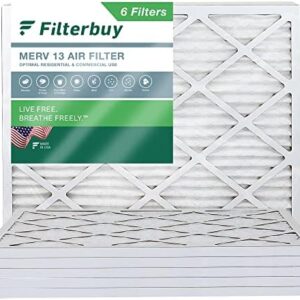 Filterbuy 18x24x1 Air Filter MERV 13 Optimal Defense (3-Pack), Pleated HVAC AC Furnace Air Filters Replacement (Actual Size: 17.38 x 23.38 x 0.75 Inches)