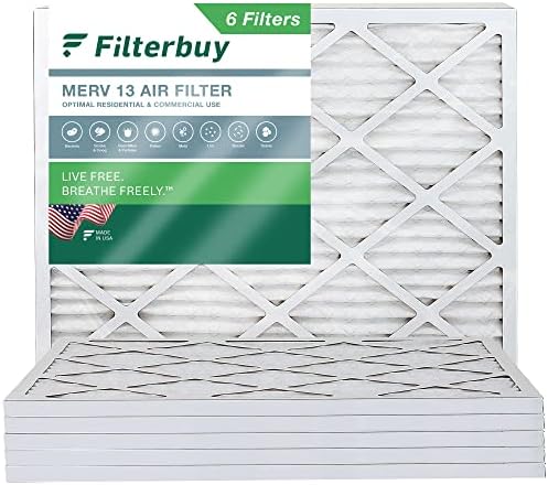 Filterbuy 18x24x1 Air Filter MERV 13 Optimal Defense (3-Pack), Pleated HVAC AC Furnace Air Filters Replacement (Actual Size: 17.38 x 23.38 x 0.75 Inches)