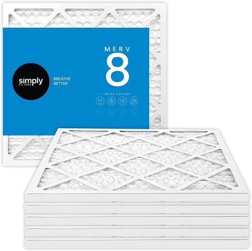 Simply by MervFilters, 18x24x1 Air Filter, MERV 8, MPR 600, AC Furnace Air Filter, 6 Pack