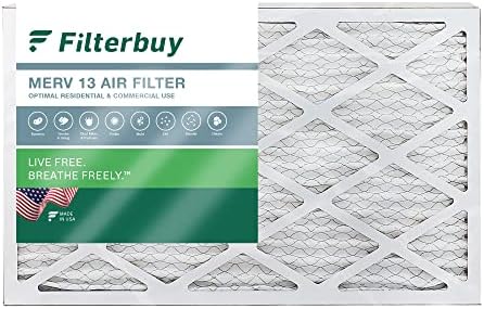 Filterbuy 16x25x1 Air Filter MERV 13 Optimal Defense (12-Pack), Pleated HVAC AC Furnace Air Filters Replacement (Actual Size: 15.50 x 24.50 x 0.75 Inches)