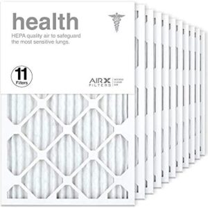 AIRx Filters 16x25x1 Air Filter MERV 13 Pleated HVAC AC Furnace Air Filter, Health 11-Pack Made in the USA
