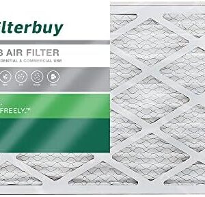 Filterbuy 16x25x1 Air Filter MERV 8 Dust Defense (1-Pack), Pleated HVAC AC Furnace Air Filters Replacement (Actual Size: 15.50 x 24.50 x 0.75 Inches)