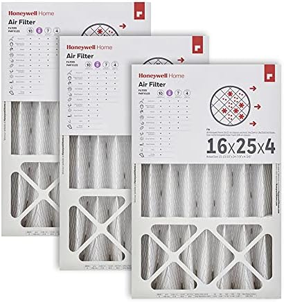 Honeywell Home 16x25x4 MERV 8, AC Furnace Air Filter, 3 PACK (CF408F1625-3PKAM) (Actual Dimensions: 15.63 x 24.75 x 4.38 in.)