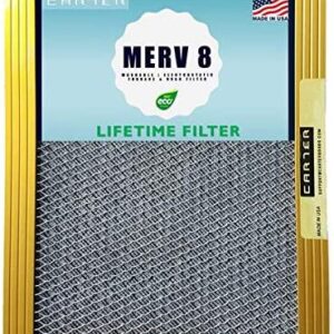 18X24X1 CARTER | MERV 8 | Lifetime HVAC & Furnace Air Filter | Washable Electrostatic | High Dust Holding Capacity