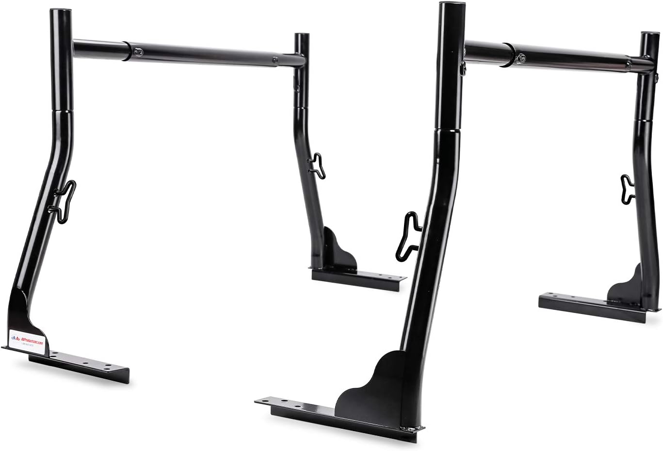 aa racks model x31 800ibs capacity extendable steel pick up truck ladder rack two bar set black 2