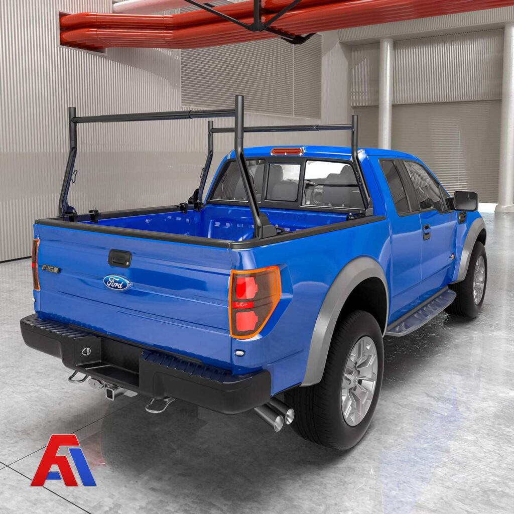 AA-Racks X31 Truck Rack with (8) Non-Drilling C-Clamps Pick-up Truck Utility Ladder Rack Black