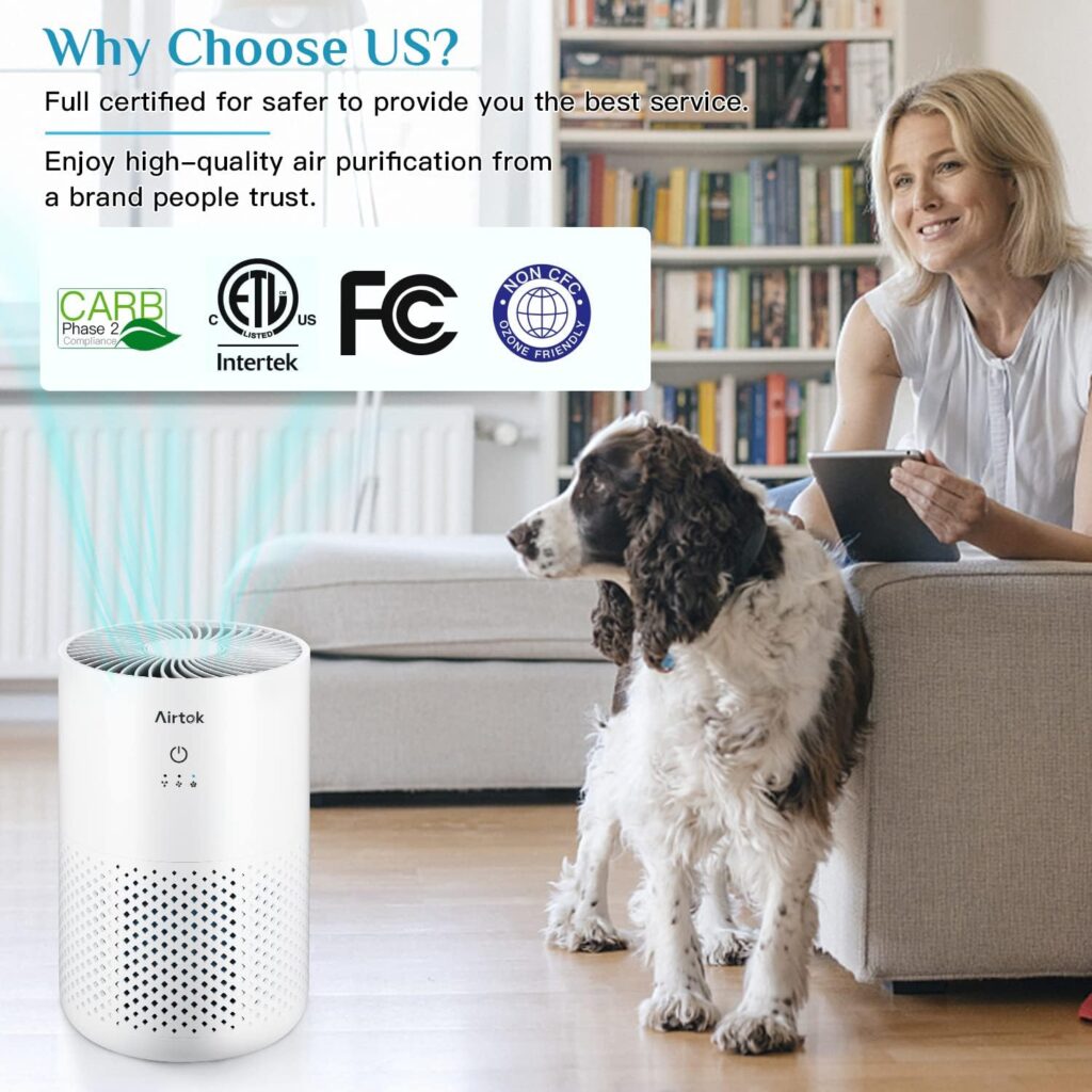Air Purifier for Bedroom 2Pack White (KQ-31 White)