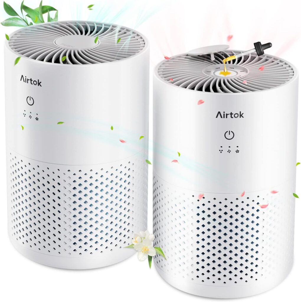Air Purifier for Bedroom 2Pack White (KQ-31 White)