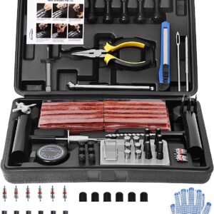 autown tire repair kit 102 pcs heavy duty tire plug kit for car universal tire patch kit to fix punctures and plug flats
