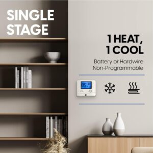 econohome non programmable thermostat for home heat cooling temperature control easy to install digital thermostat for c 3