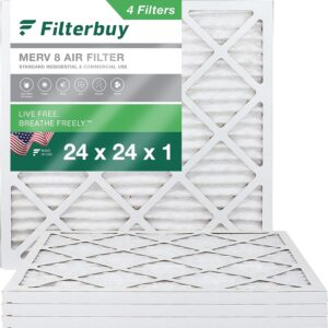 filterbuy 24x24x1 air filter merv 8 dust defense 4 pack review