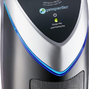 germ guardian air purifier with hepa 13 filter removes 9997 of pollutants covers large room up to 743 sq foot room in 1 1 3