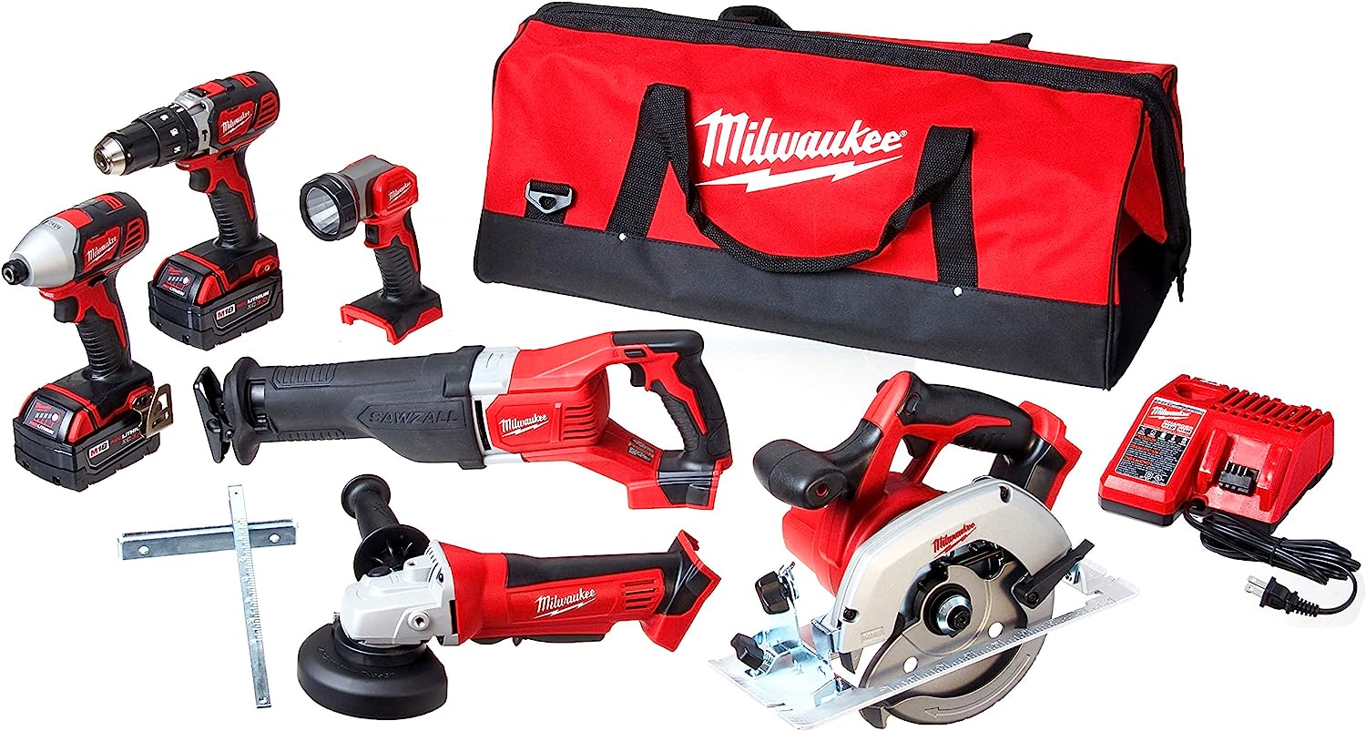 milwaukee 2696 26 m18 cordless lithium ion 6 tool combo kit 3