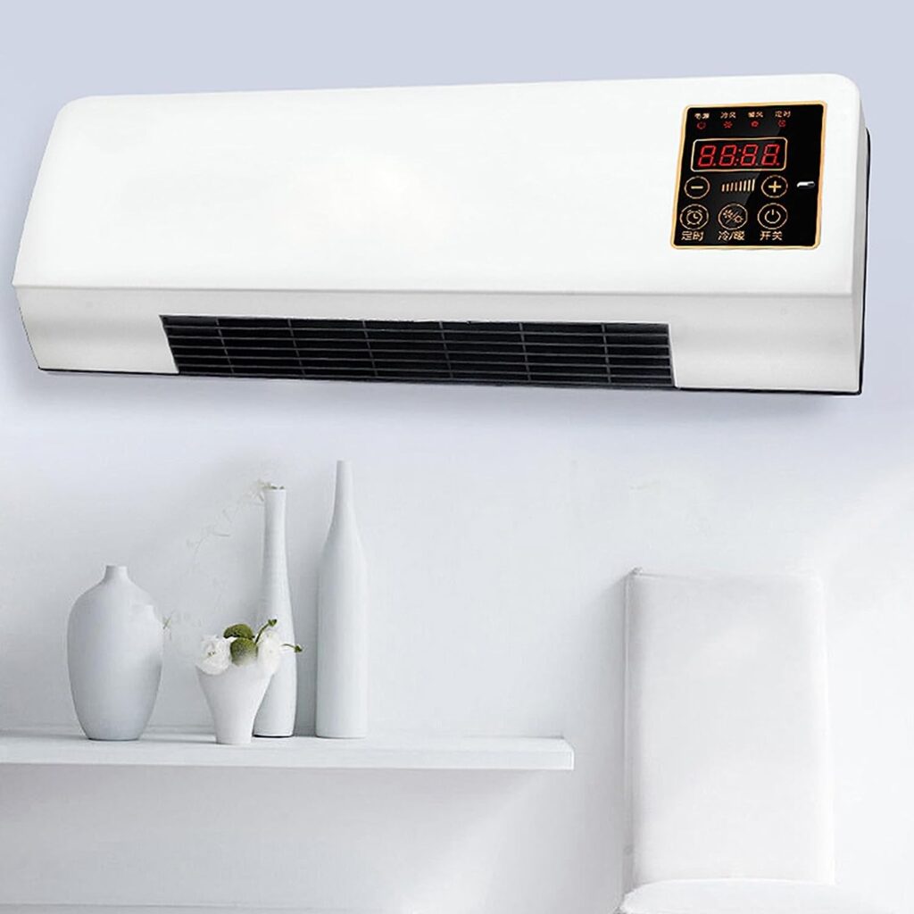 Mini Air Conditioner, 2000W Mini Air Cooling Heating Fan for Bedroom, Portable Wall Mount Air Conditioners and Heater Combo, Wall Mounted Fan, Remote Control or Touch Screen Control