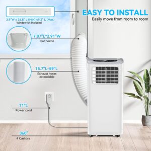 portable air conditioners 8500 btu portable ac uint with dehumidifier fan mode for room up to 350 sqft 3 in 1 room air c 4