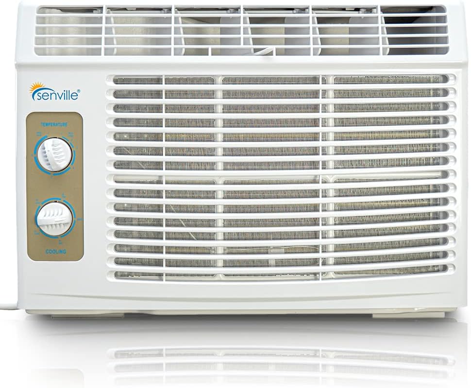 Senville 5,000 BTU Window AC Unit - Cools 150 Sq Ft Rooms With Energy Efficient Operation
