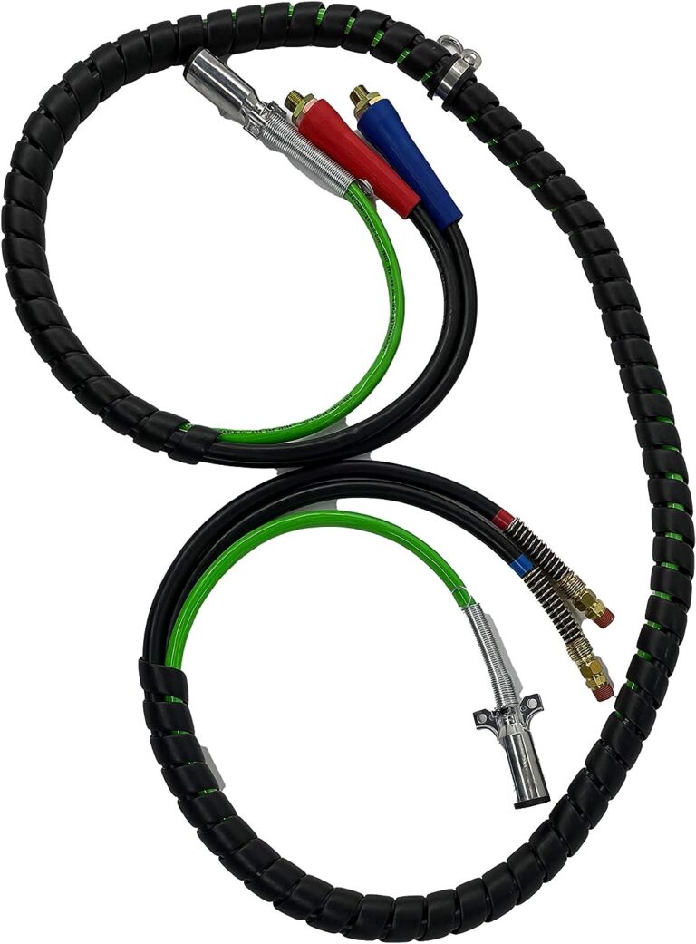 TORQUE 12ft 3 in 1 ABS & Power Air Line Hose Kit Airline Air Hose Wrap 7 Way Electrical Cable Air Lines with Handle Grip Airlines for Semi Truck Trailer Tractor (TR813212) Review