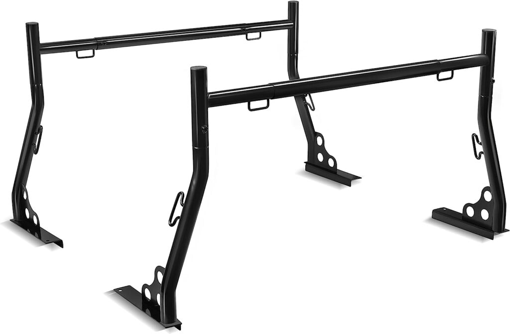 Truck Ladder Racks 800Ibs Capacity Extendable Pick-up Truck Bed Ladder Rack, Universal Heavy Duty(No Clamps)
